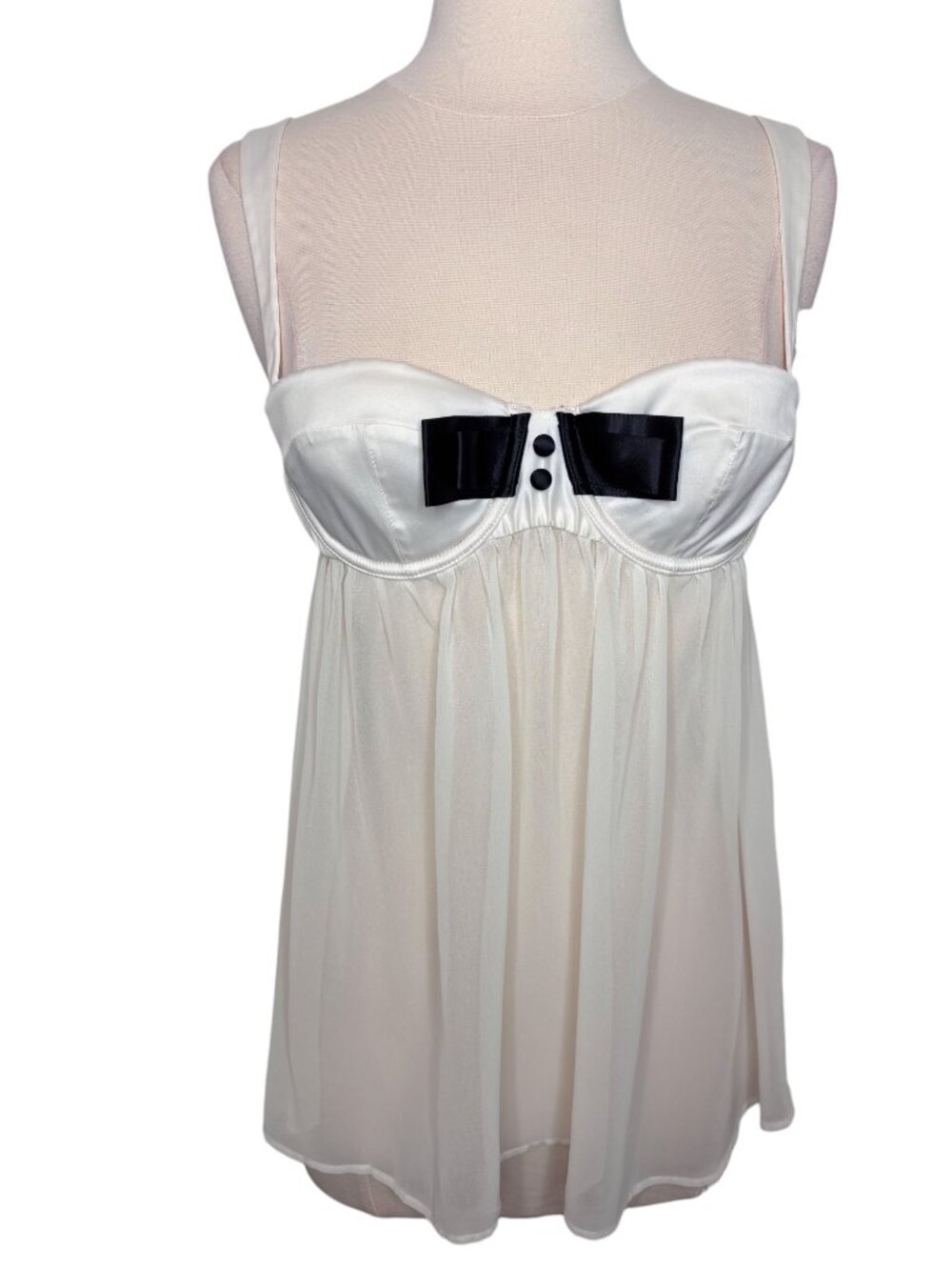 Victoria's Secret Sexy Little Things Ivory White Underwire Babydoll Lingerie 36C